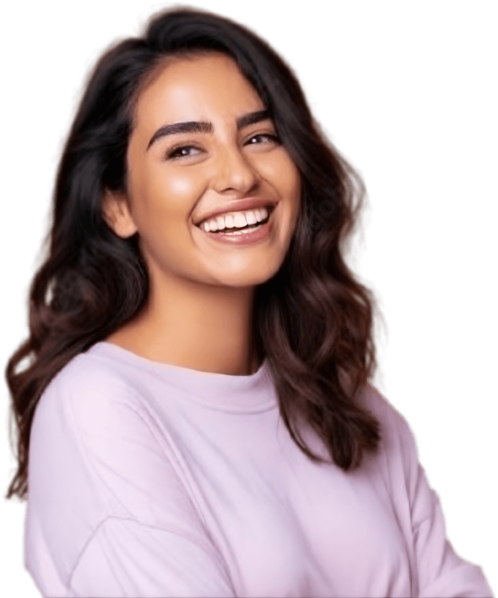 Smiling new patient with a healthy smile