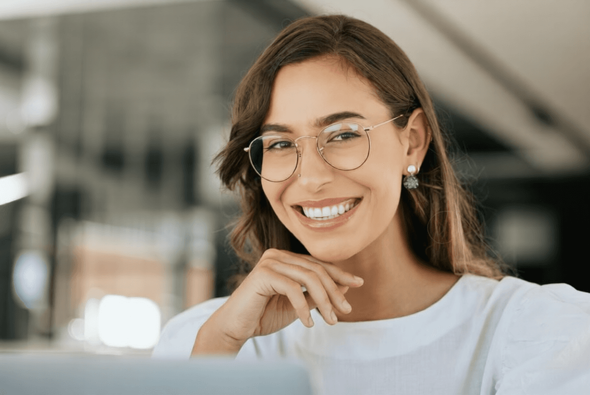 Patient smiling after whitening