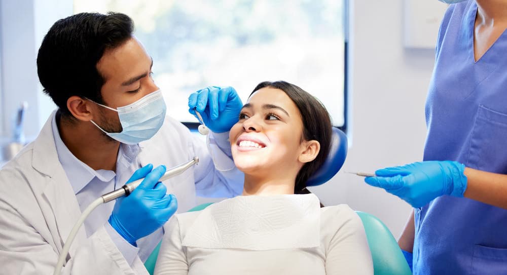 Patient receiving dental care