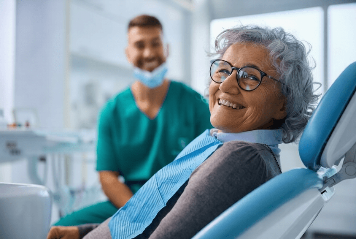 Patient at dental appointment